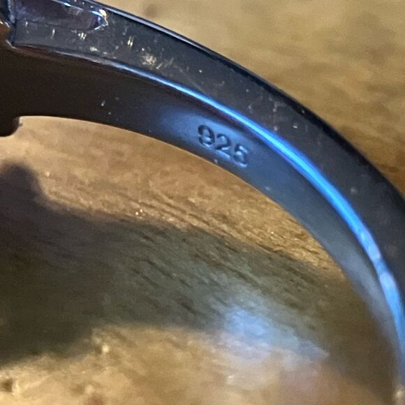 Natural Rhodolite Garnet Sterling Silver Ring Size 8.75 - Picture 5 of 9